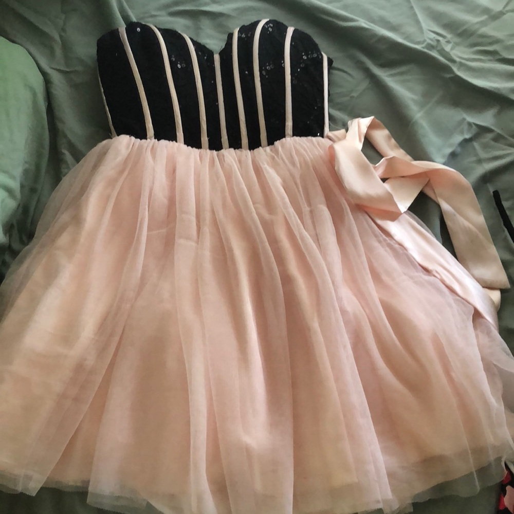 Black and blush homecoming dress. Worn once